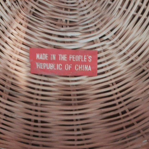 4 VTG Wicker Rattan Paper Plate Holders Natural Beige Chargers Picnic Kitchen - Picture 3 of 6